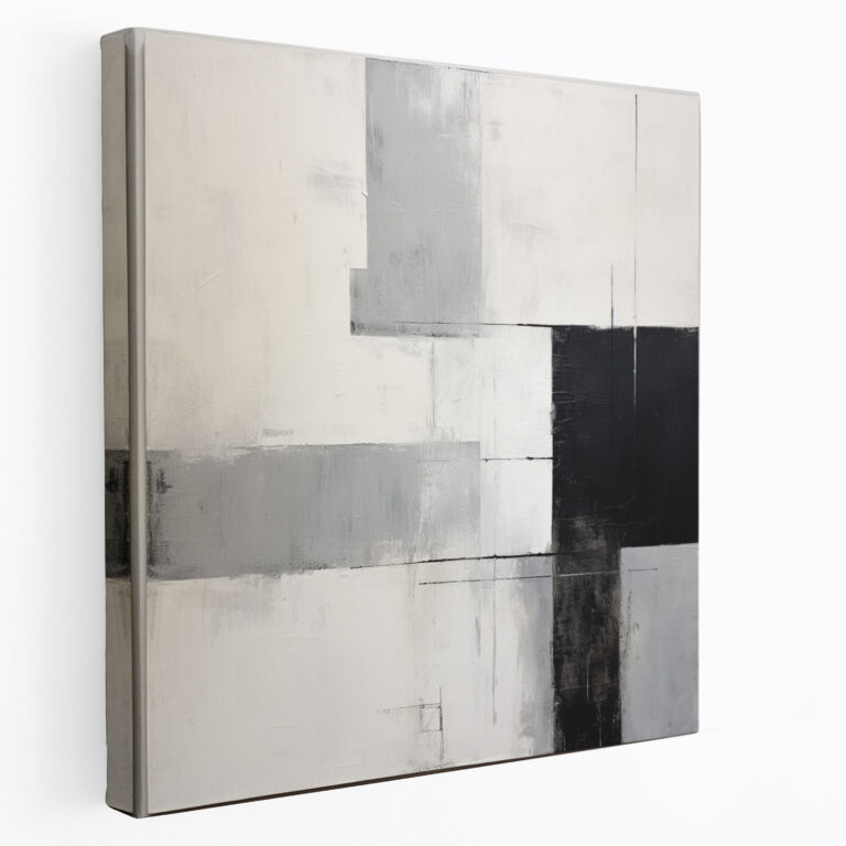 Gray Tranquility Canvas Print - Gray, Minimalist, Abstract Painting, Canvas Wall Art