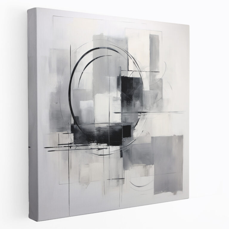 Gray Modernity Canvas Print - Gray, Canvas Print, Abstract Shapes, Canvas Wall Art