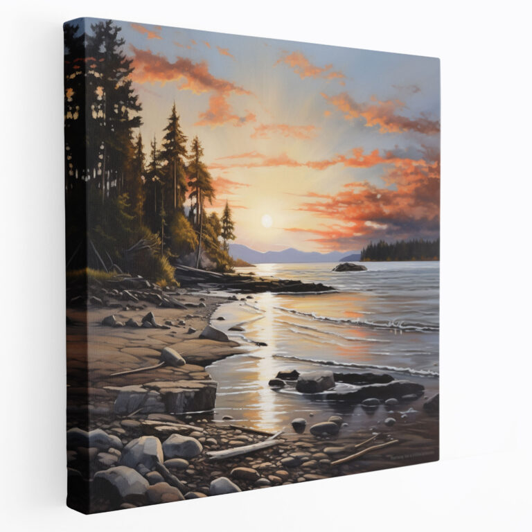 Gray Beach Serenity Canvas Print - Gray, Wall Art, Canvas Print, Gray Beach