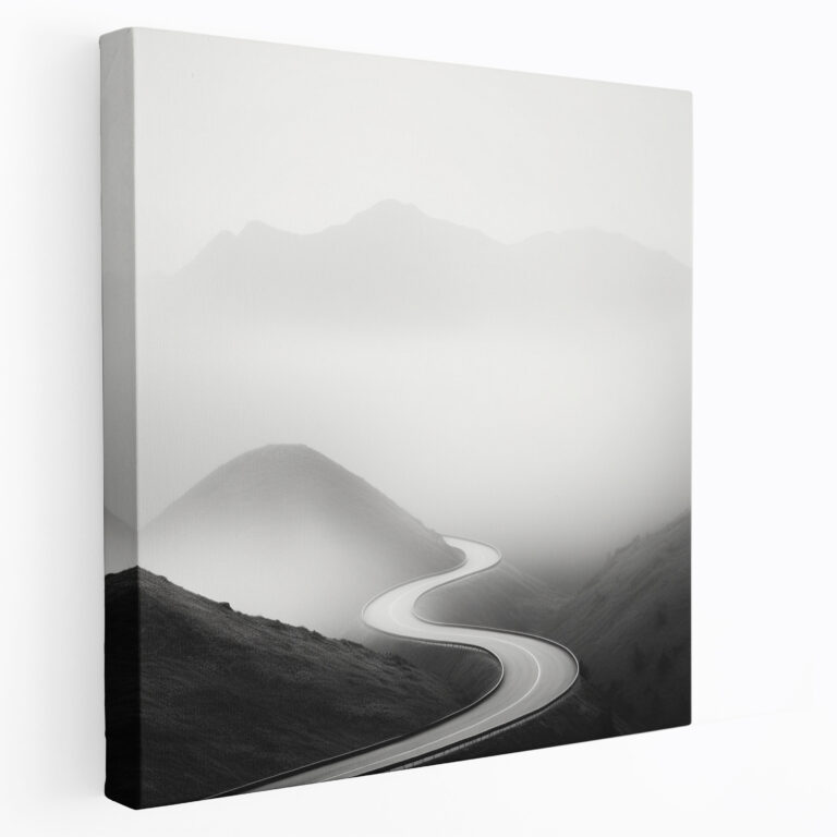 Gray Horizon Canvas Print - Gray, Adventure, Wall Decoration, Home Decoration
