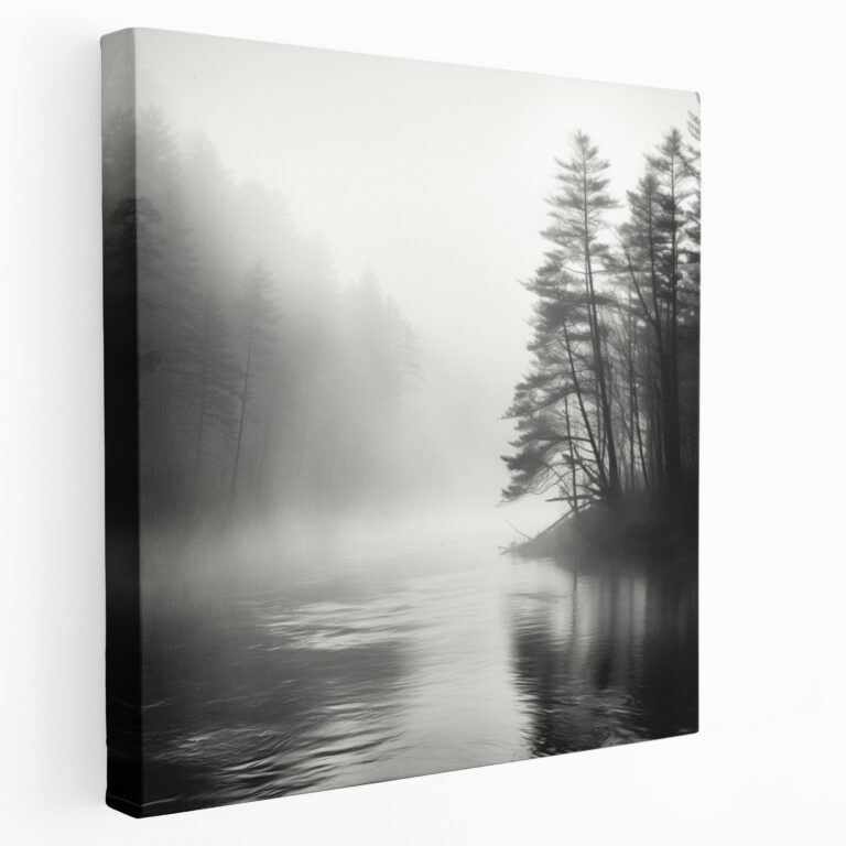 Gray Mist Canvas Print - Gray, Serene, Wall Art, Canvas Print