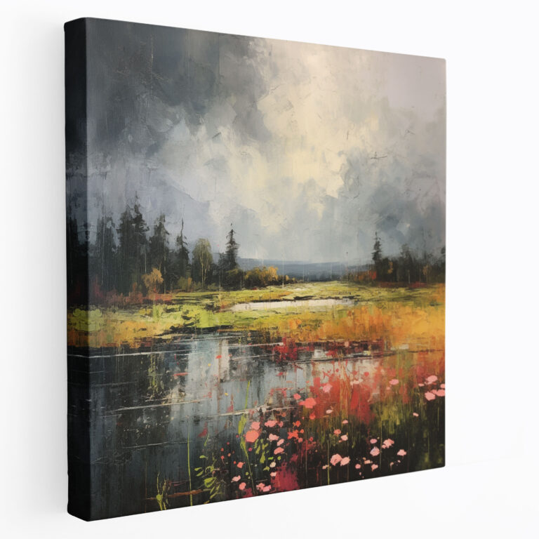 Gray Rain Canvas Print - Gray, Enchant, Gray Clouds, Wall Art