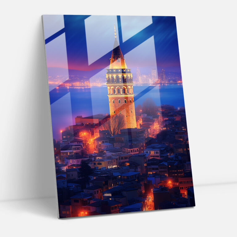 Galata Tower Glass Wall Art - Galata Tower, Galata Tower, Glass Print, Modern Art