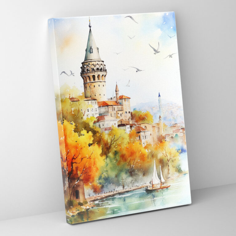 Galata Tower Canvas Print - Galata Tower, Ethereal Portrayal, Canvas Print, Wall Decoration