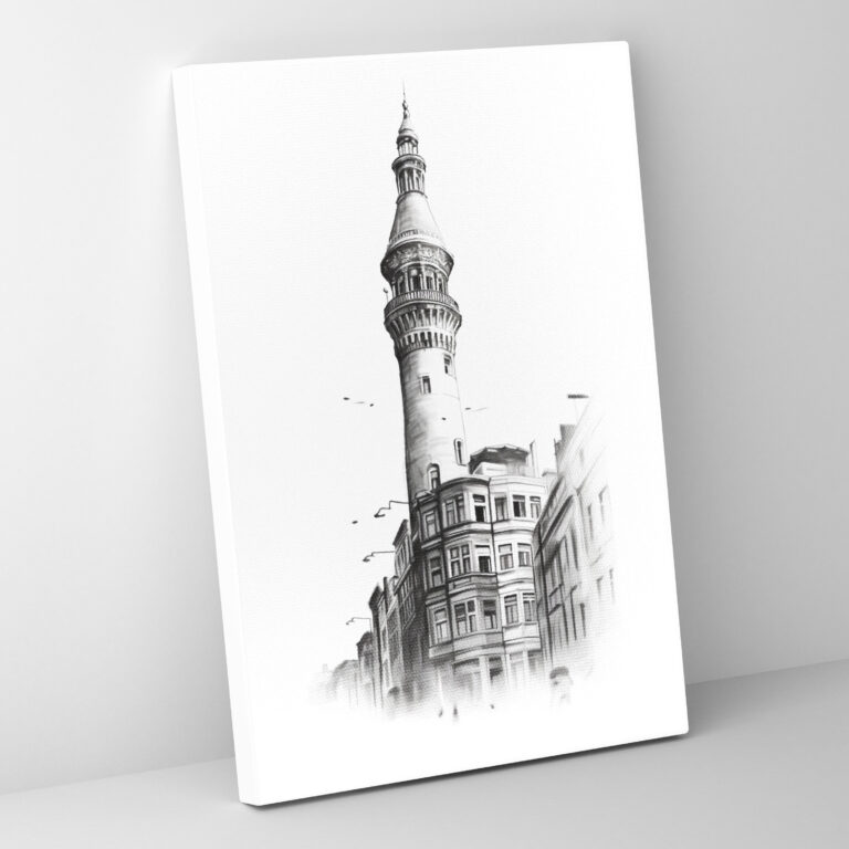 Galata Tower Wall Art - Galata Tower, Wall Art, Home Decoration, Black And White Art