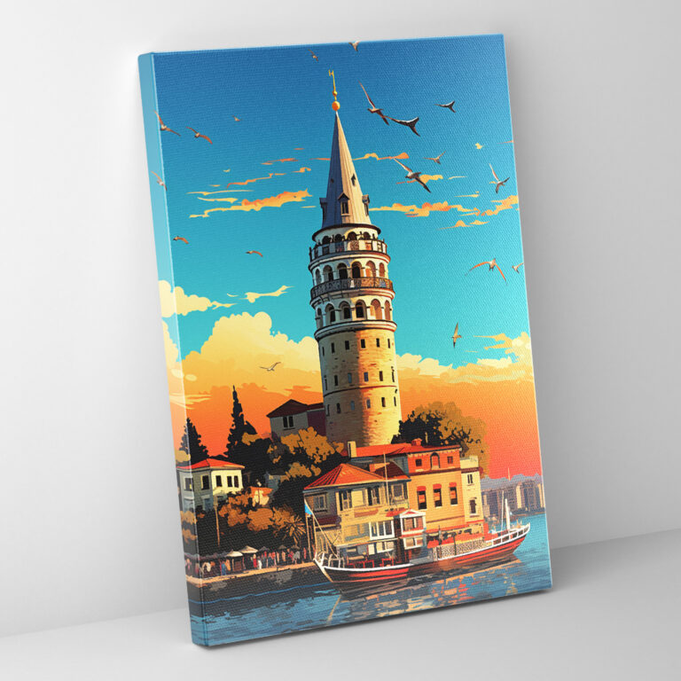 Galata Tower Wall Art - Galata Tower, Wall Art, Pop Art Illustration, Home Decoration