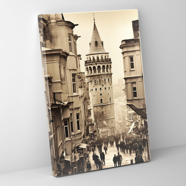 Galata Tower Canvas Print - Galata Tower, Wall Art, Nostalgia, Wall Decoration