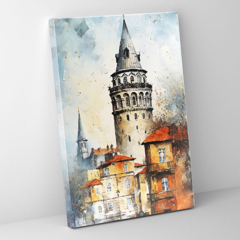 Galata Tower Wall Decoration - Galata Tower, Canvas Wall Art, Sense Of Depth, Canvas