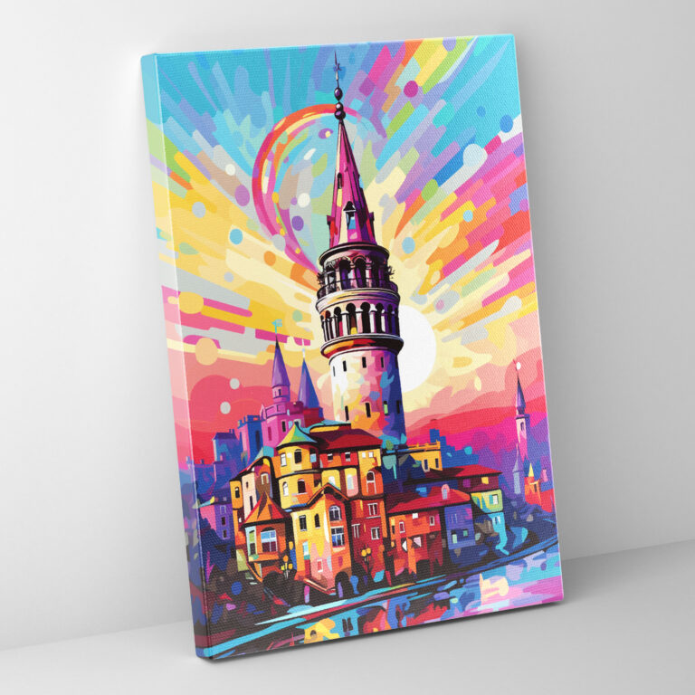 Galata Tower Wall Art - Galata Tower, Wall Decoration, Canvas, Pop Art Style