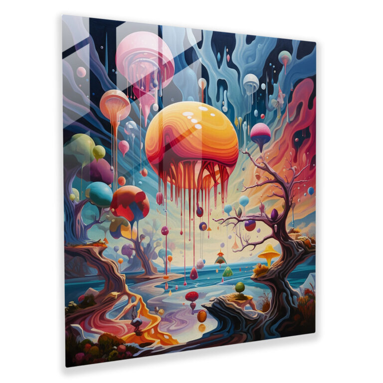 Enigmatic Glass Print - Surrealist Glass Wall Art - Home Decoration - Modern Artwork