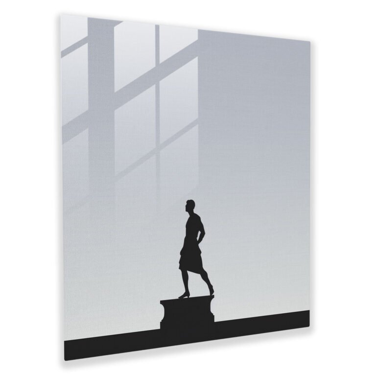 Minimalist Hermes Glass Print - Hermes, Glass Art, Wall Decoration, Modern Art