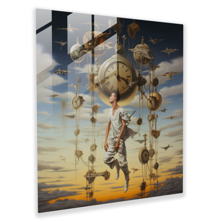 Hermes Glass Wall Art - Surreal Oil Painting - Hermes, Glass Print, Hermes, Wall Decoration