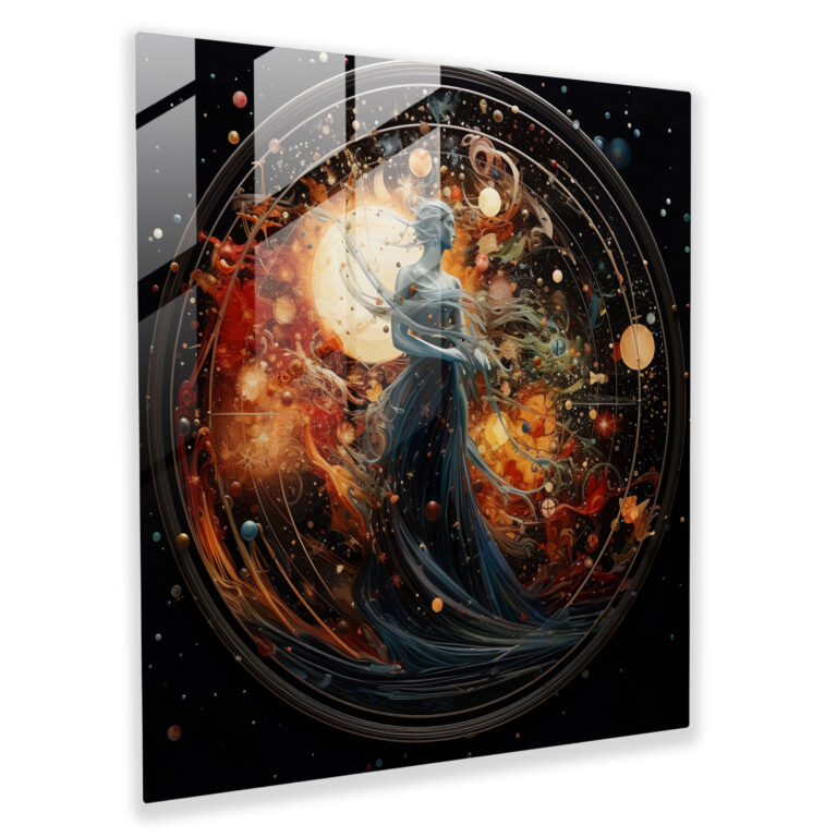 Hermes Glass Print - Celestial Glass Wall Art - Hermes, Celestial Design, Captivating, Home Decoration