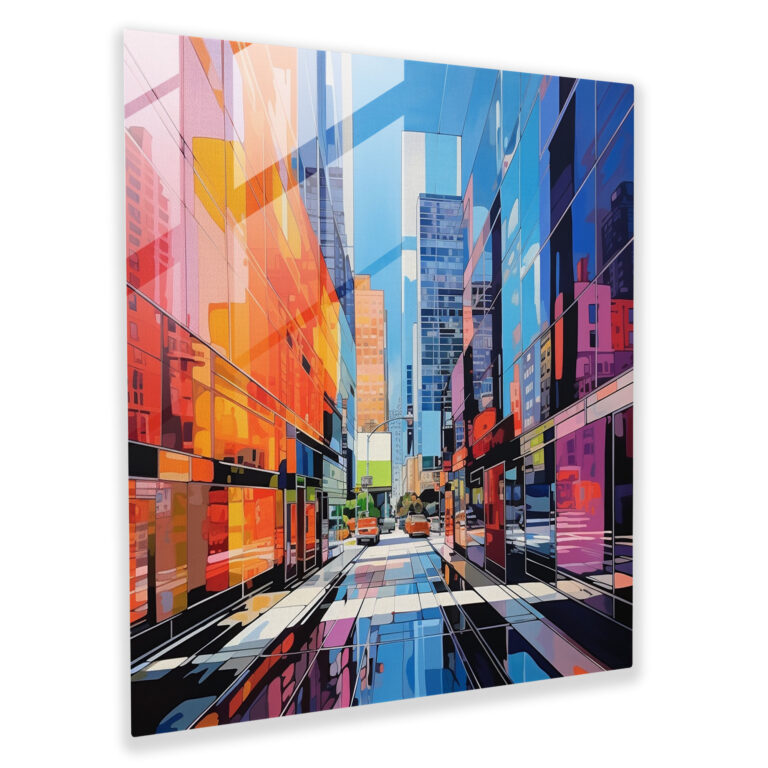 Hermes Glass Print - Cityscape Glass Wall Art - Hermes, Cityscape Design, Modern Art, Home Decoration