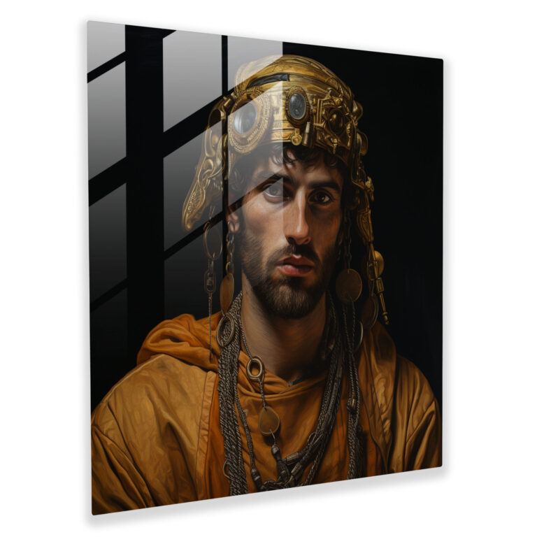 Hermes Glass Print - Realistic Portrait Glass Wall Art - Hermes, Glass Wall Art, Remarkable, Glass Print