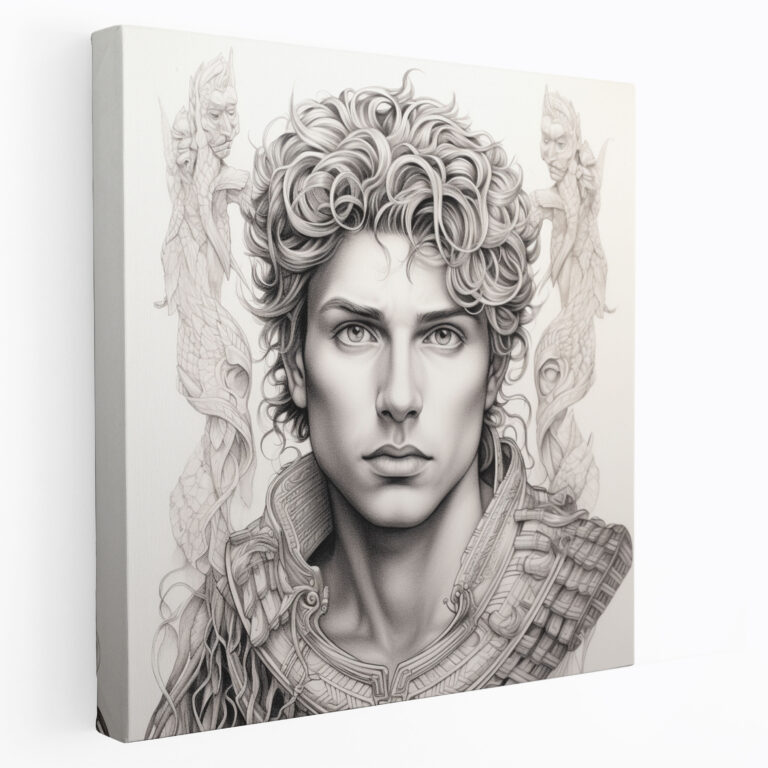 Intricate Hermes Canvas Print - Hermes, Wall Art, Hermes, Expression