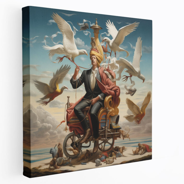 Dreamlike Hermes Wall Art - Hermes, Imaginative Elements, Dreamlike Interpretation, Wall Art