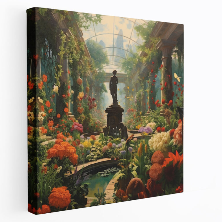 Hermes Garden Of Blooms Canvas Print - Hermes, Wall Art, Canvas Print, Lush Garden
