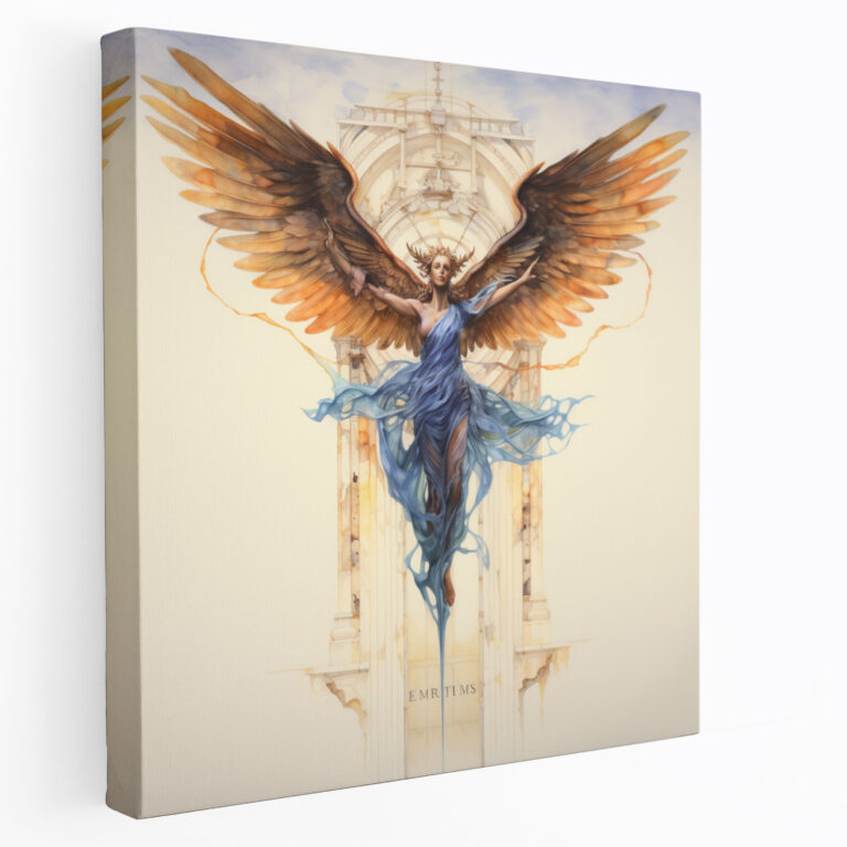 Hermes Wall Art - Watercolor Illustration Canvas Print - Hermes, Wall Art, Canvas, Hermes