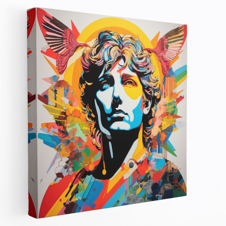 Hermes Wall Decoration - Pop Art Canvas Print - Hermes, Canvas Wall Art, Wall Art, Canvas Print