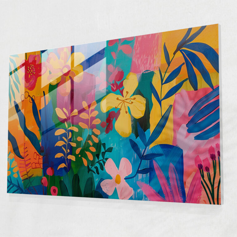 Henri Matisse Glass Print: Abstract Flower Pattern - Henri Matisse, Modern Art, Wall Decoration, Home Decoration