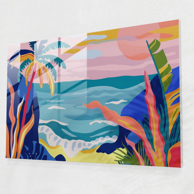 Henri Matisse Glass Art - Seaside Landscape - Henri Matisse, Glass Art, Wall Decoration, Glass Print