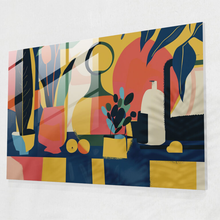 Bold Geometric Glass Wall Art - Henri Matisse, Glass Art, Modern Art, Glass Wall Art