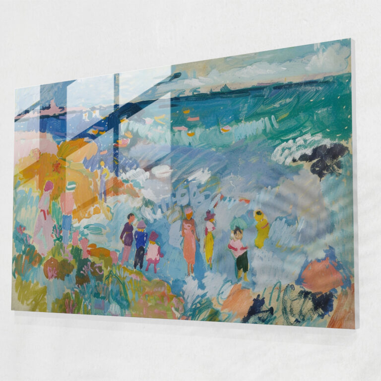 Henri Matisse Glass Print: Seaside Figures Glass Wall Art - Henri Matisse, Henri Matisse, Glass Wall Art, Glass Print