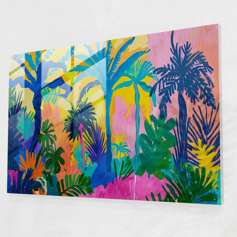 Henri Matisse Glass Art - Tropical Landscape - Henri Matisse, Tropical Landscape, Home Decoration, Bold Colors