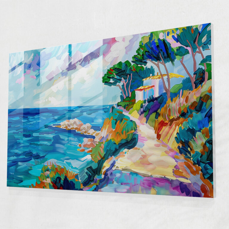 Henri Matisse Home Decoration Glass Print - Seaside Landscape - Henri Matisse, Seaside Landscape, Soothing Colors, Home Decoration
