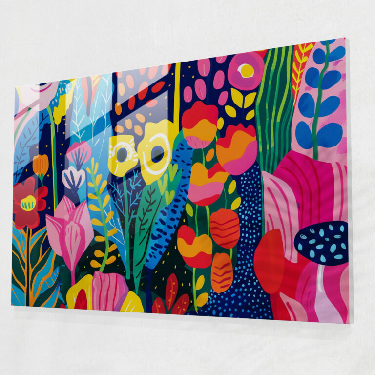 Henri Matisse Glass Print - Vibrant Floral Patterns - Henri Matisse, Home Decoration, Henri Matisse, Modern Art