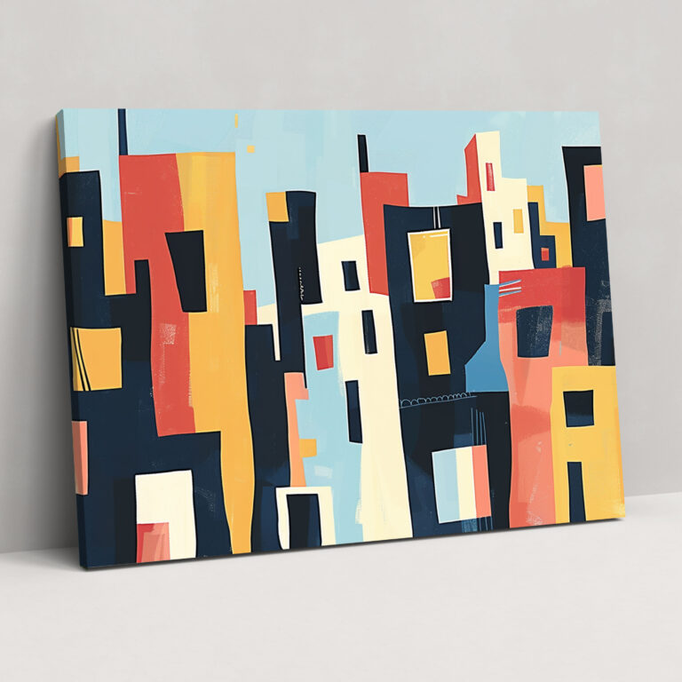 Abstract Cityscape Henri Matisse Style Wall Decoration - Henri Matisse, Wall Art, Wall Decoration, Canvas