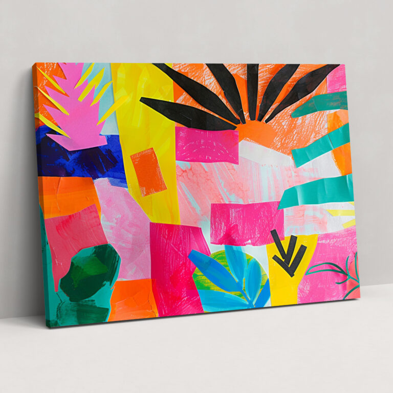 Playful Collage Henri Matisse Canvas Print - Henri Matisse, Wall Art, Home Decoration, Canvas Print