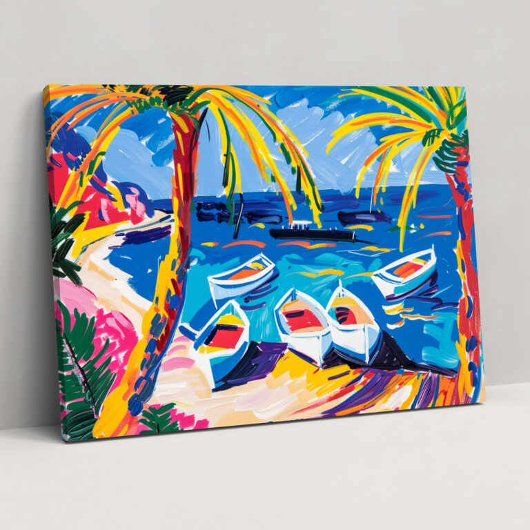 Henri Matisse Canvas Print - Henri Matisse, Seaside Scene, Henri Matisse, Vibrant Color Palette
