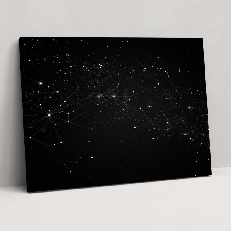 Horoscope Constellation Map Canvas Print - Horoscope, Home Decoration, Wall Art, Constellation Map