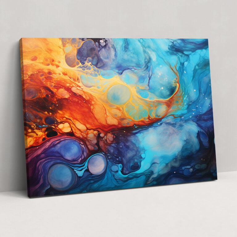 Horoscope Celestial Canvas Print - Horoscope, Abstract Painting, Wall Decoration, Vibrant Colors