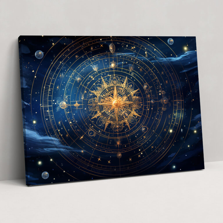 Horoscope Night Sky Canvas Print - Horoscope, Wall Decoration, Canvas Print, Horoscope