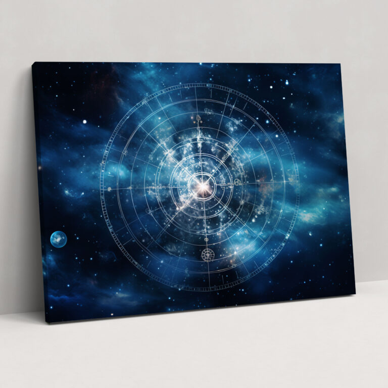 Horoscope Cosmic Energies Canvas Print - Horoscope, Wall Art, Constellation-Filled Sky, Canvas Wall Art
