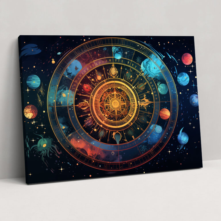 Astrology Symbols Canvas Print - Horoscope, Horoscope, Canvas, Wall Decoration