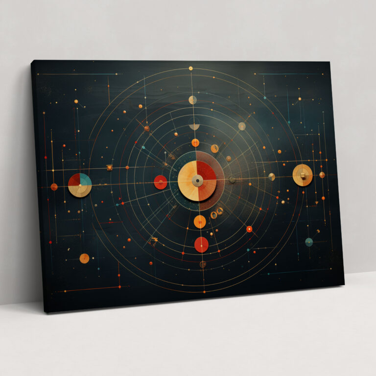 Geometric Zodiac Canvas Print - Horoscope, Canvas, Canvas Wall Art, Geometric Artwork