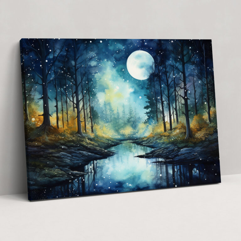 Horoscope Mystical Forest Canvas Print - Horoscope, Mystical Forest, Watercolor, Canvas Wall Art