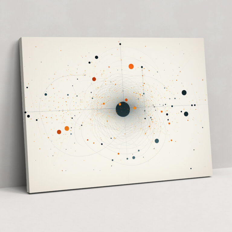 Horoscope Constellation Map Wall Art - Horoscope, Canvas Wall Art, Minimalist Lines, Modern Graphic Design