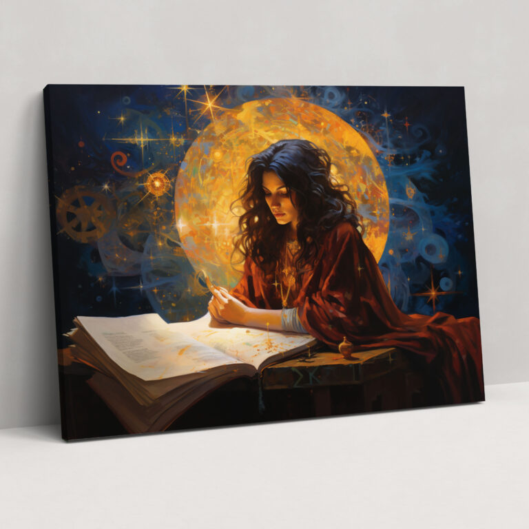 Mystical Fortune Teller Wall Art - Horoscope, Home Decoration, Horoscope, Oil Painting