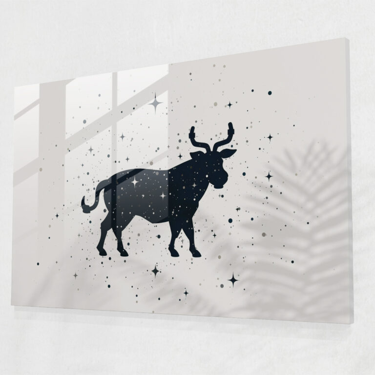 Minimalist Zodiac Glass Print - Horoscope, Sophistication, Zodiac Constellation, Glass Art