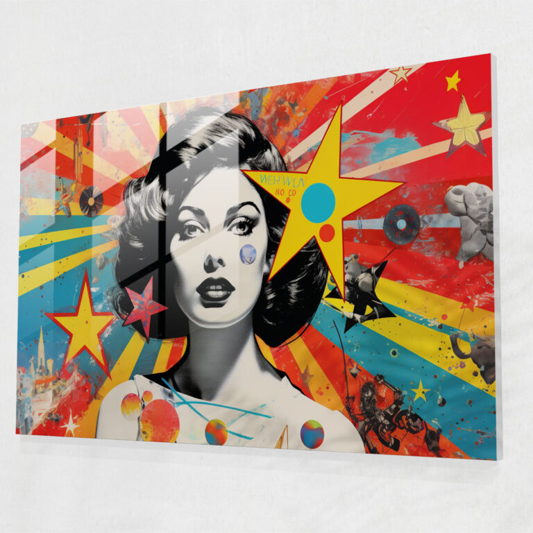 Pop Art Zodiac Glass Print - Horoscope, Unique Visual Appeal, Glass Print, Wall Decoration