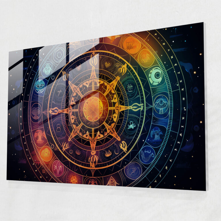 Horoscope Wall Decoration - Horoscope, Horoscope, Glass Print, Wall Decoration