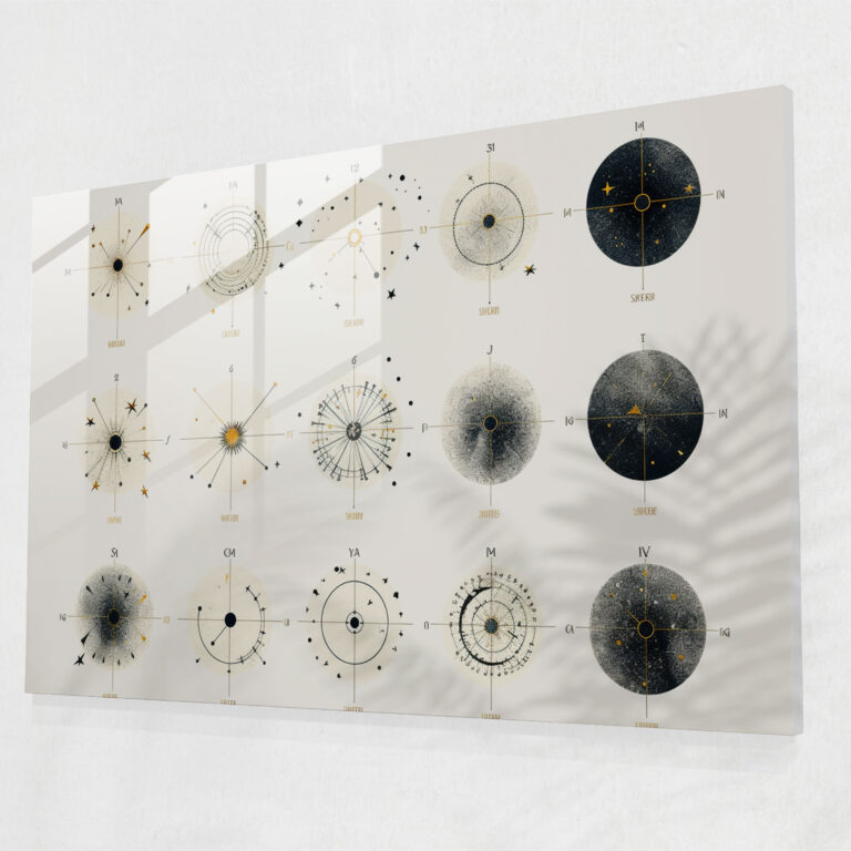 Horoscope Home Decoration - Horoscope, Glass Art, Glass Wall Art, Modern Art
