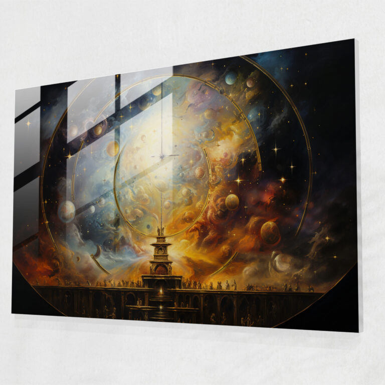 Celestial Constellations Glass Print - Horoscope, Glass Print, Home Decoration, Celestial Oil Painting