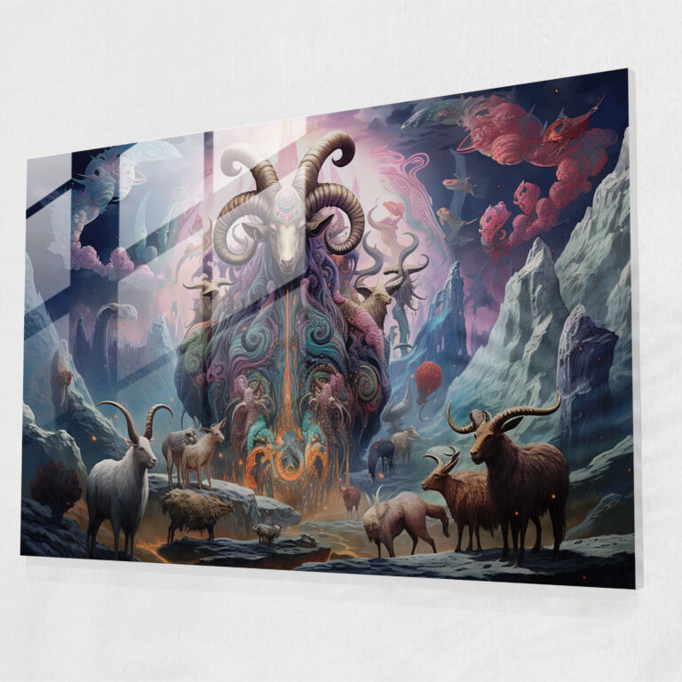 Mystical Zodiac Glass Print - Horoscope, Horoscope, Magical Allure, Glass Wall Art