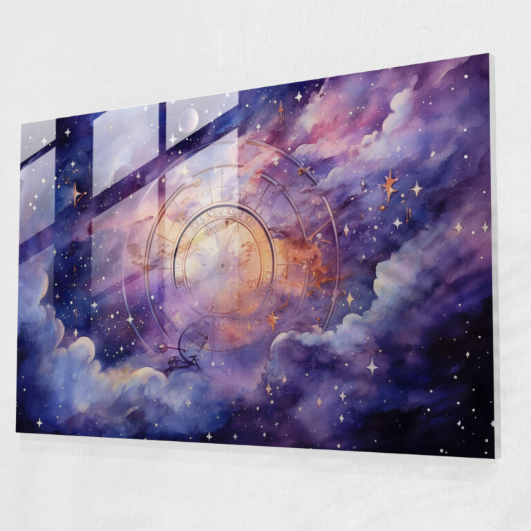 Horoscope Glass Print - Horoscope, Home Decoration, Celestial, Glass Print